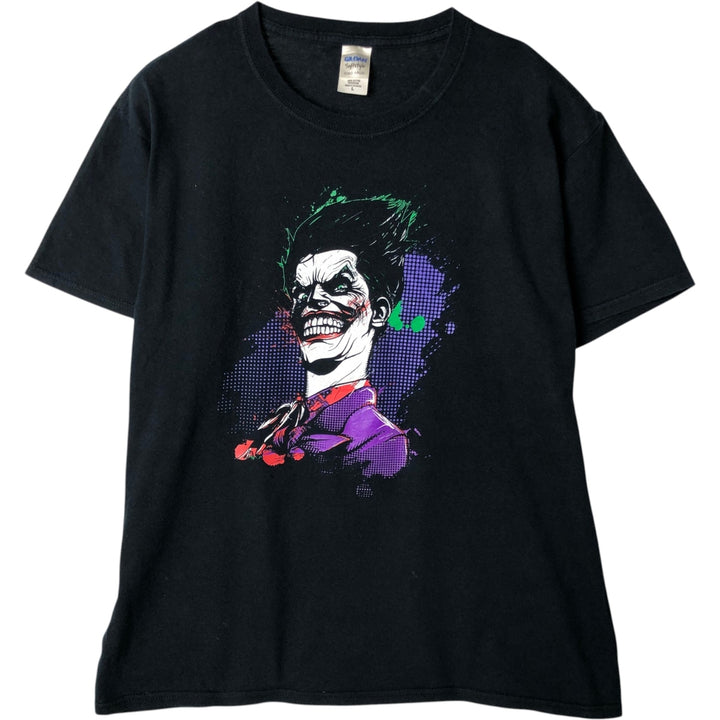 Gildan Batman Joker Character Print T-Shirt, Men's Size L (approx.) cotton black type Vintage Second Hand