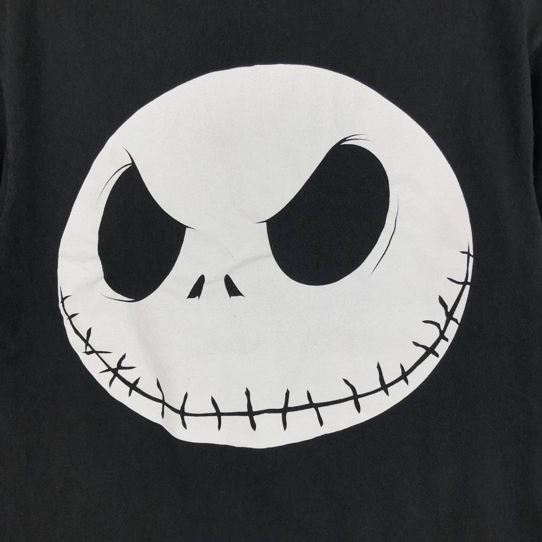 THE NIGHTMARE BEFORE CHRISTMAS Character Print T-Shirt (Men's Size M) cotton black type Vintage Second Hand
