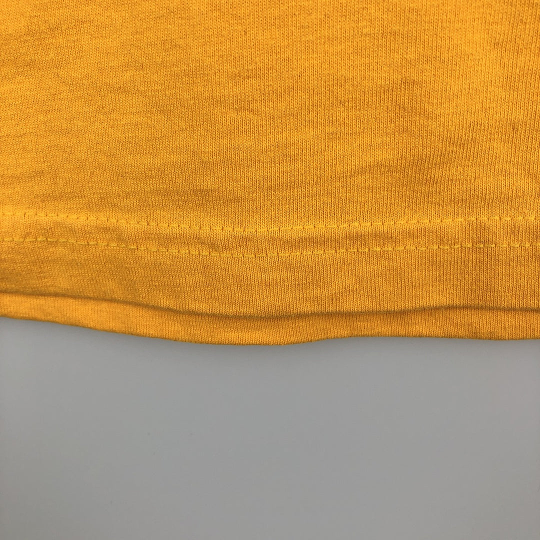 90s-00'S Superman character print T-shirt, made in Canada, men's size L equivalent. cotton yellow type Vintage Second Hand