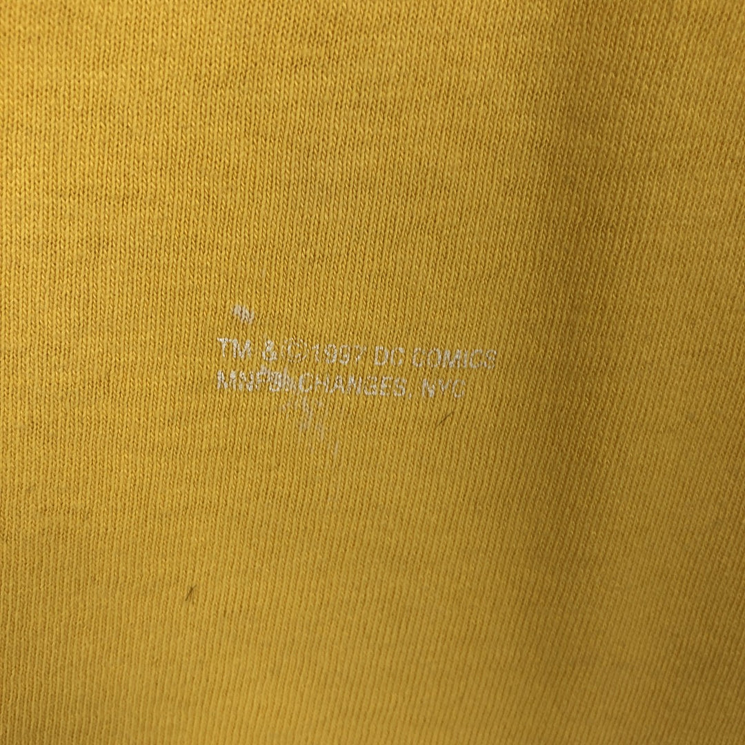 2000'S Warner Bros. Superman Movie T-Shirt, Made in USA, Men's Size XL (approx.) cotton yellow type Vintage Second Hand
