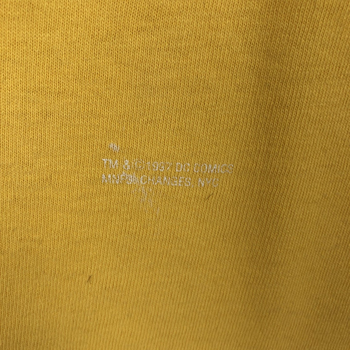 2000'S Warner Bros. Superman Movie T-Shirt, Made in USA, Men's Size XL (approx.) cotton yellow type Vintage Second Hand