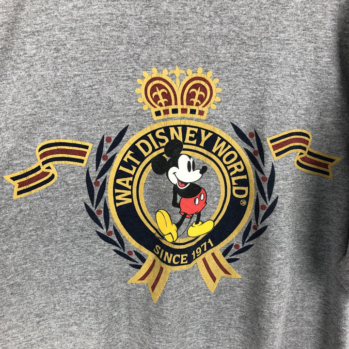 90'S Disney DESIGNS MICKEY MOUSE character print T-shirt, Made in USA, Men's XXL equivalent, Vintage polyester gray type Vintage Second Hand