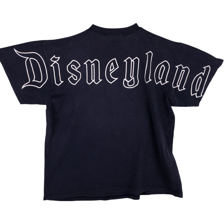 90'S Disney DESIGNS MICKEY MOUSE character print T-shirt, made in USA, men's size XL equivalent. cotton navy blue type Vintage Second Hand