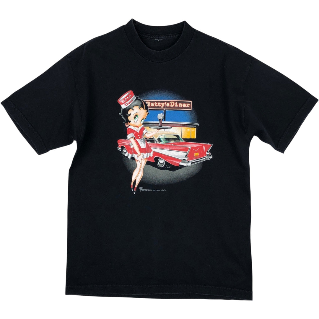 2000'S Betty Boop character print T-shirt, men's size M (approx.) unclear black type Vintage Second Hand