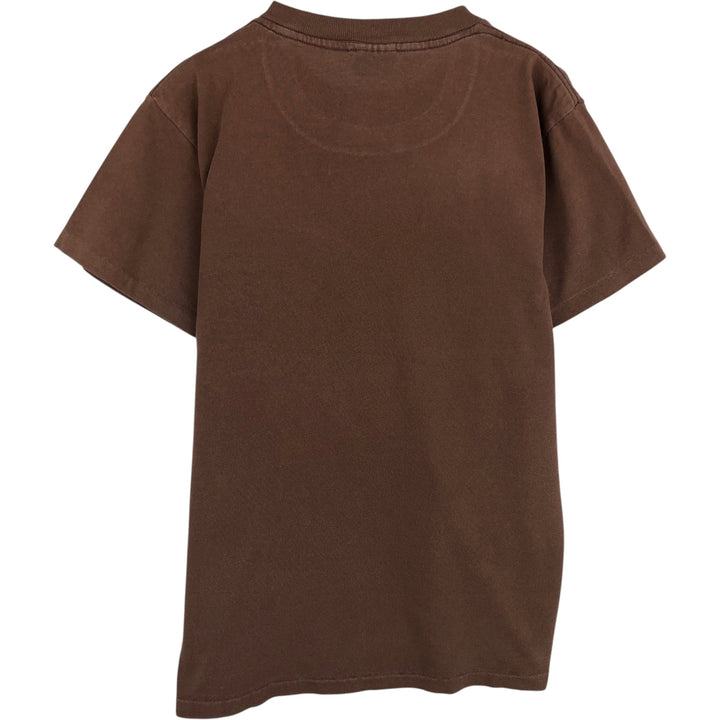 SNOOPY Snoopy character print T-shirt, men's size M unclear brown type Vintage Second Hand