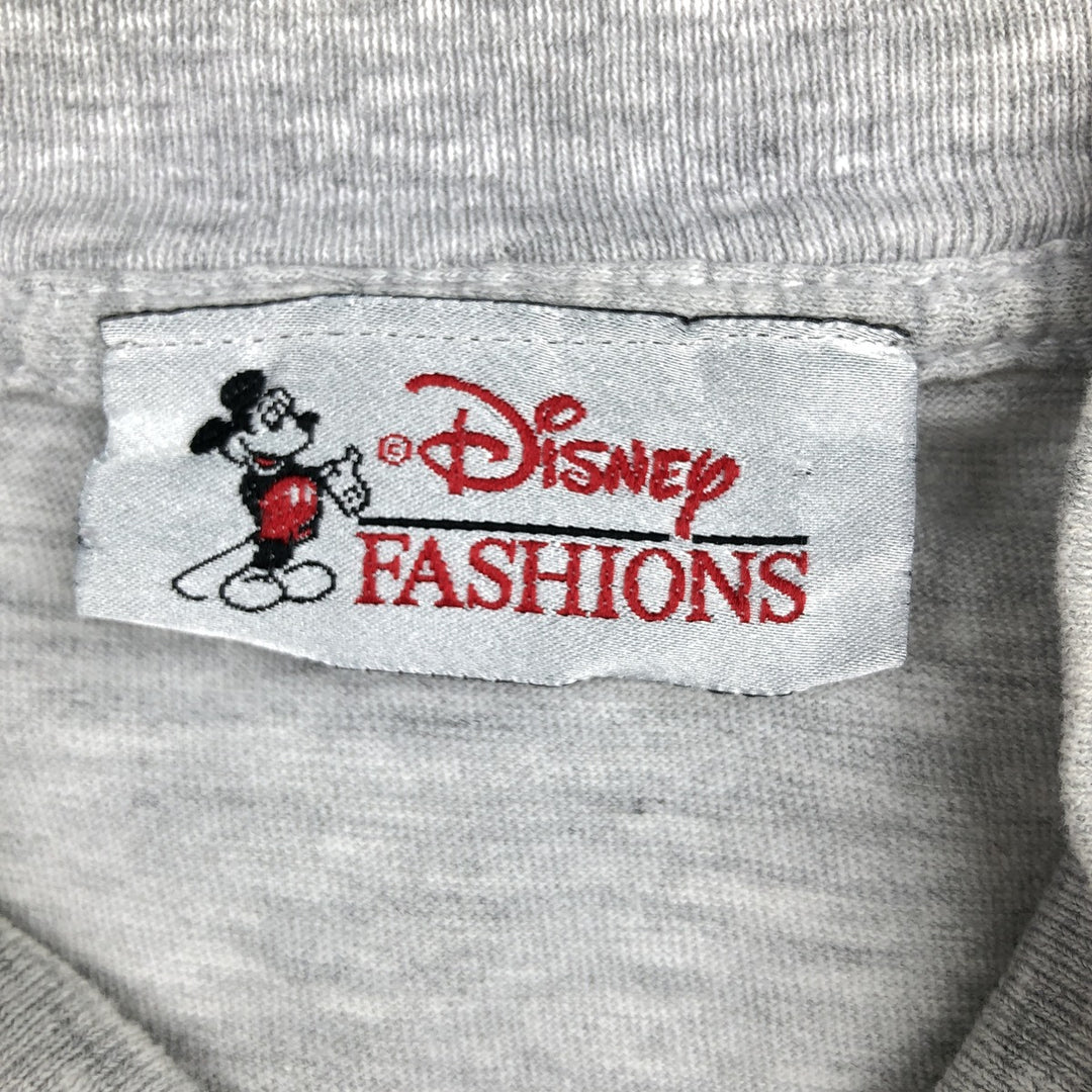 90'S Disney FASHIONS GOOFY Mock Neck Character Print T-Shirt, Made in USA, Men's Size S (Equivalent), Vintage cotton gray type Vintage Second Hand