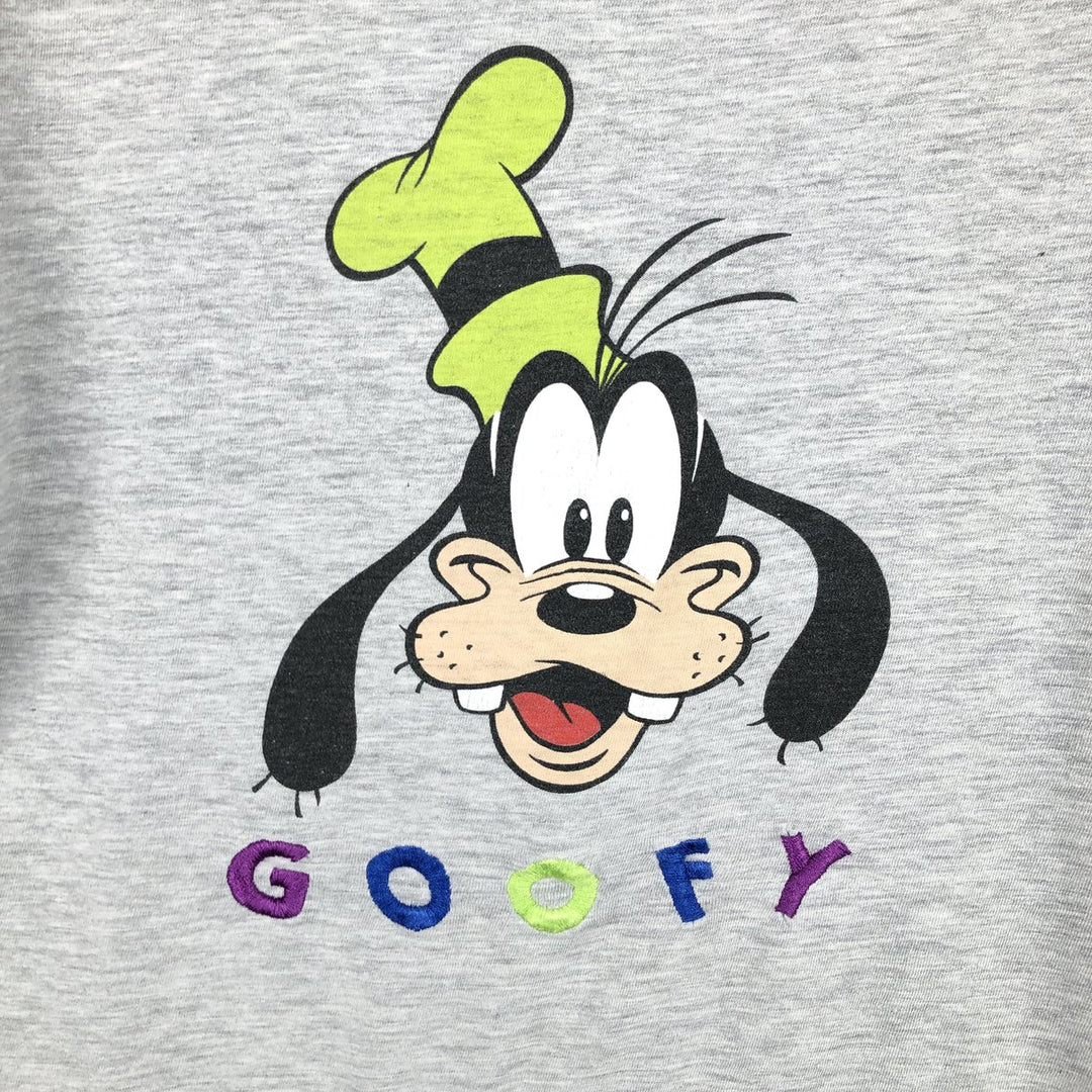 90'S Disney FASHIONS GOOFY Mock Neck Character Print T-Shirt, Made in USA, Men's Size S (Equivalent), Vintage cotton gray type Vintage Second Hand