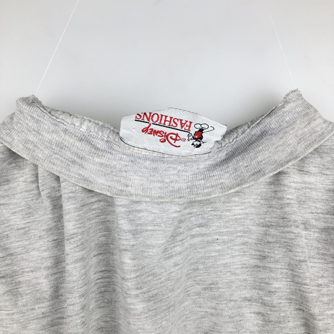 90'S Disney FASHIONS GOOFY Mock Neck Character Print T-Shirt, Made in USA, Men's Size S (Equivalent), Vintage cotton gray type Vintage Second Hand