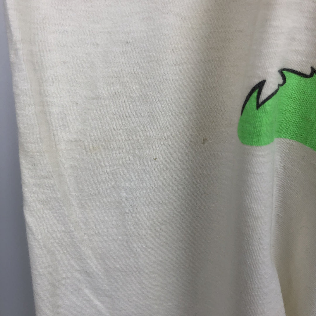 70'S Garfield character print T-shirt, men's size XL equivalent, vintage. cotton unbleached Vintage Second Hand