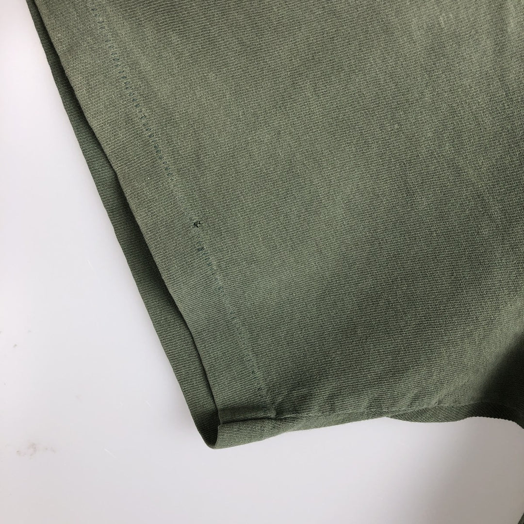 SNOOPY character print T-shirt, made in the USA, men's size L. cotton Khaki type Vintage Second Hand
