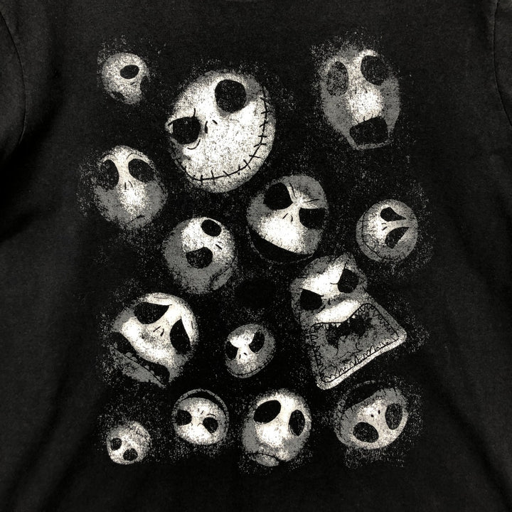 Disney Nightmare Before Christmas Anime Character Print T-Shirt (Men's Size L) cotton black type Vintage Second Hand