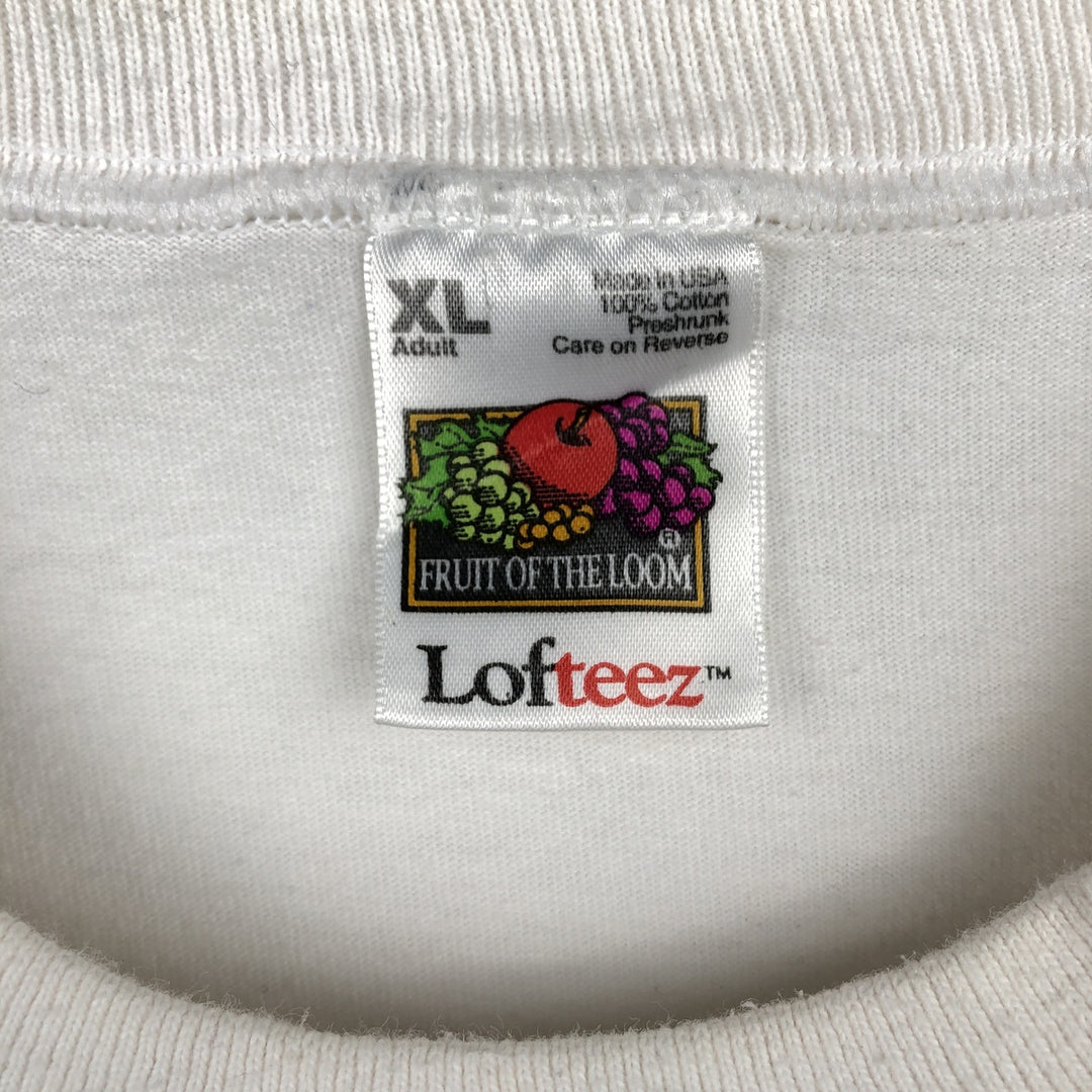 90'S Fruit of the Loom Garfield Character Print T-Shirt, Made in USA, Men's XL (approx.) Vintage cotton pale white type Vintage Second Hand