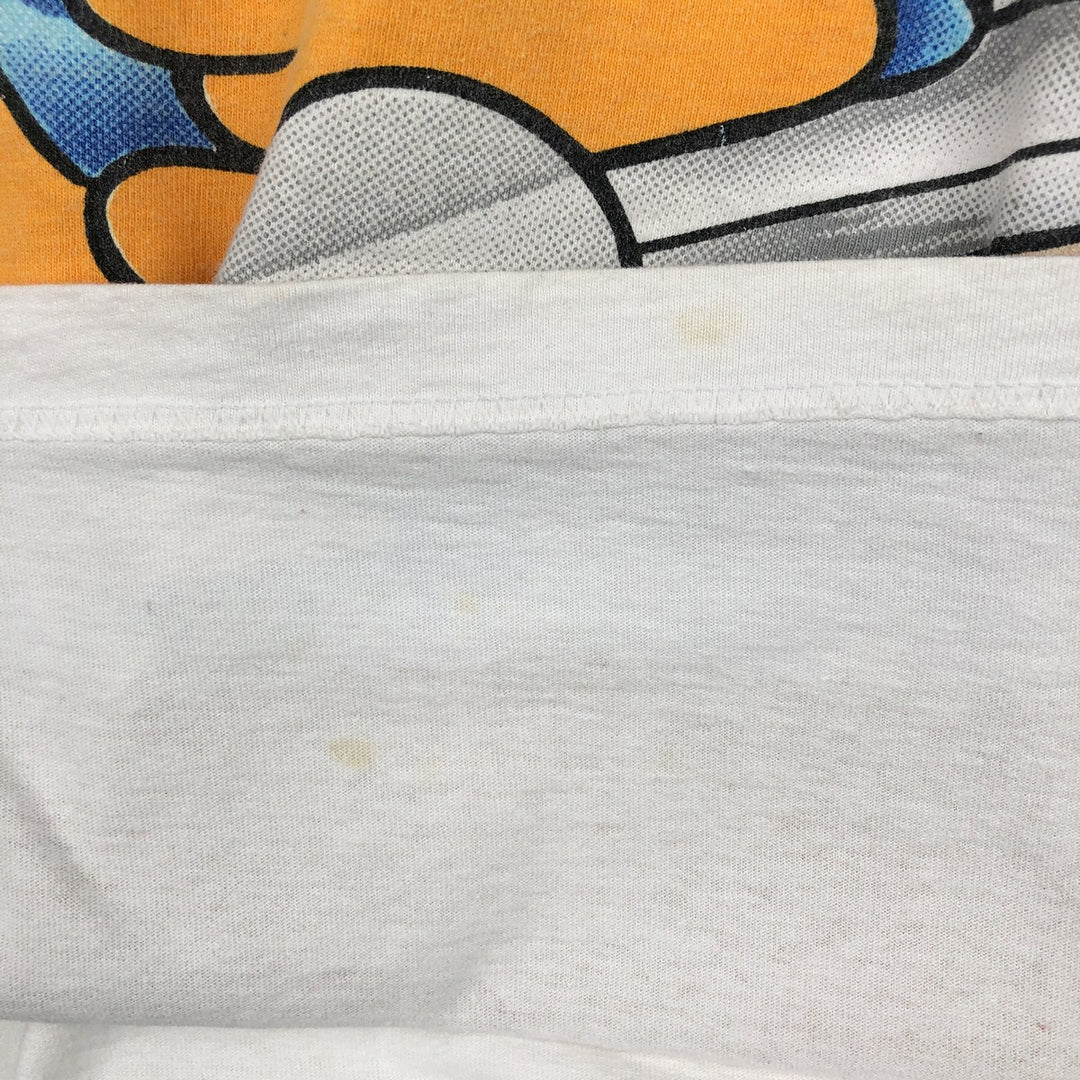 90'S Fruit of the Loom Garfield Character Print T-Shirt, Made in USA, Men's XL (approx.) Vintage cotton pale white type Vintage Second Hand