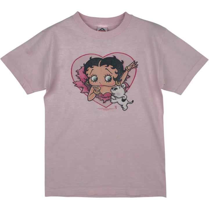 2000'S ALSTYLE APPAREL BETTY BOOP character print T-shirt, men's size S (approx.) cotton pink type Vintage Second Hand