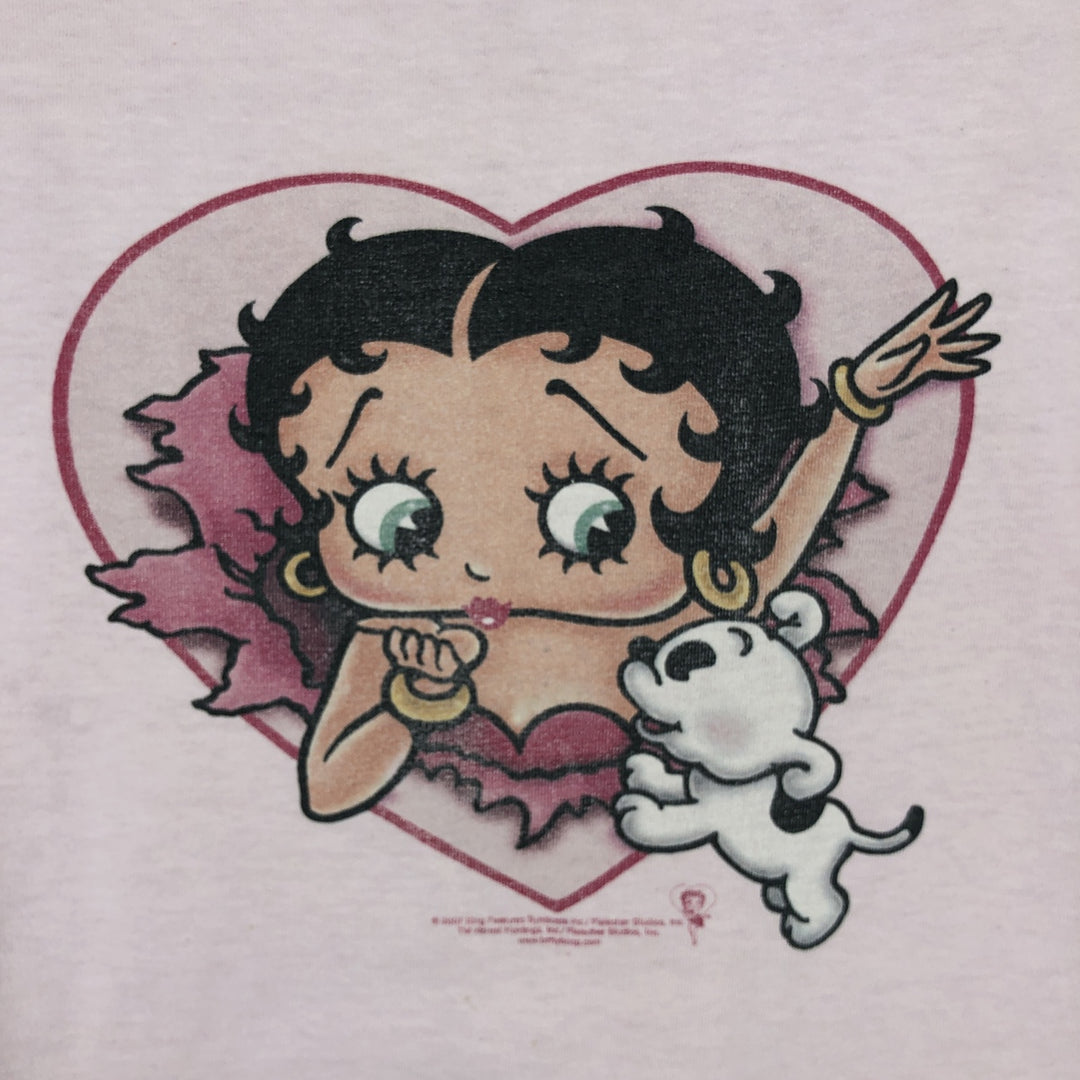 2000'S ALSTYLE APPAREL BETTY BOOP character print T-shirt, men's size S (approx.) cotton pink type Vintage Second Hand