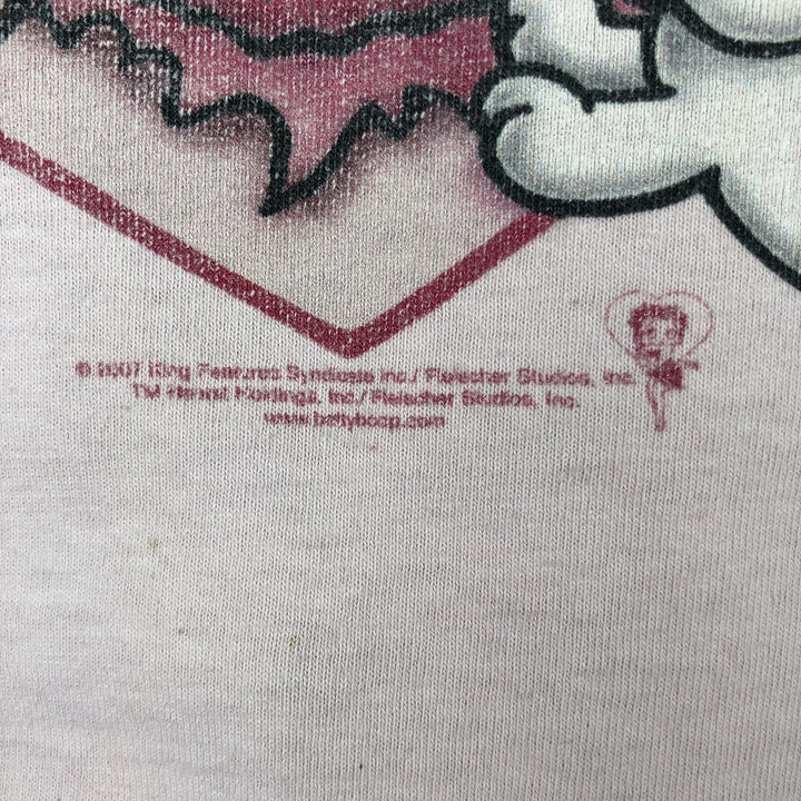 2000'S ALSTYLE APPAREL BETTY BOOP character print T-shirt, men's size S (approx.) cotton pink type Vintage Second Hand
