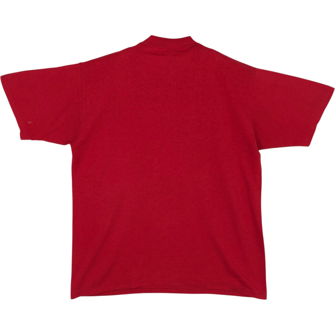 90'S Velva Sheen Mickey Mouse Character Print T-Shirt, Made in USA, Men's Size M (approx.), Vintage polyester red type Vintage Second Hand