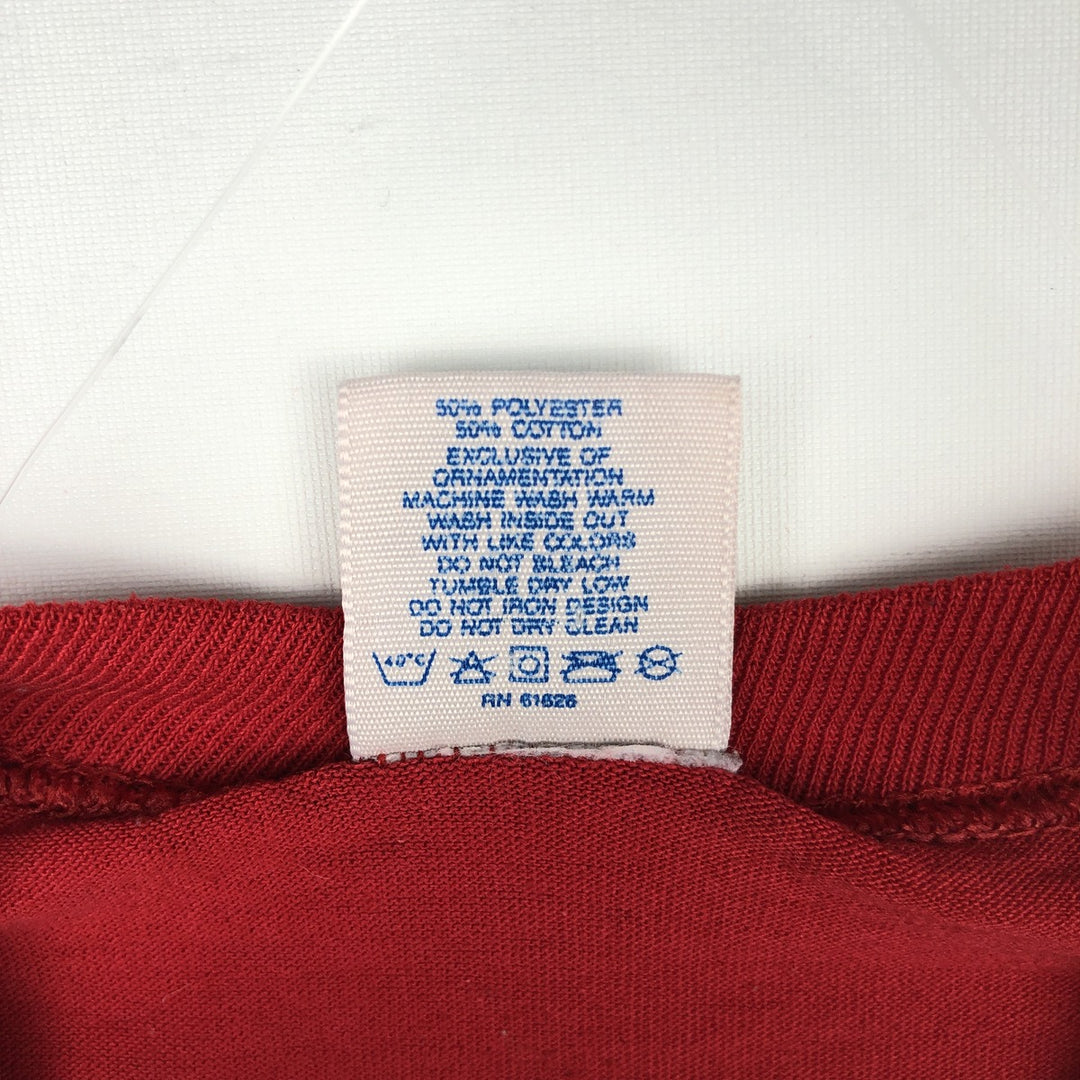 90'S Velva Sheen Mickey Mouse Character Print T-Shirt, Made in USA, Men's Size M (approx.), Vintage polyester red type Vintage Second Hand