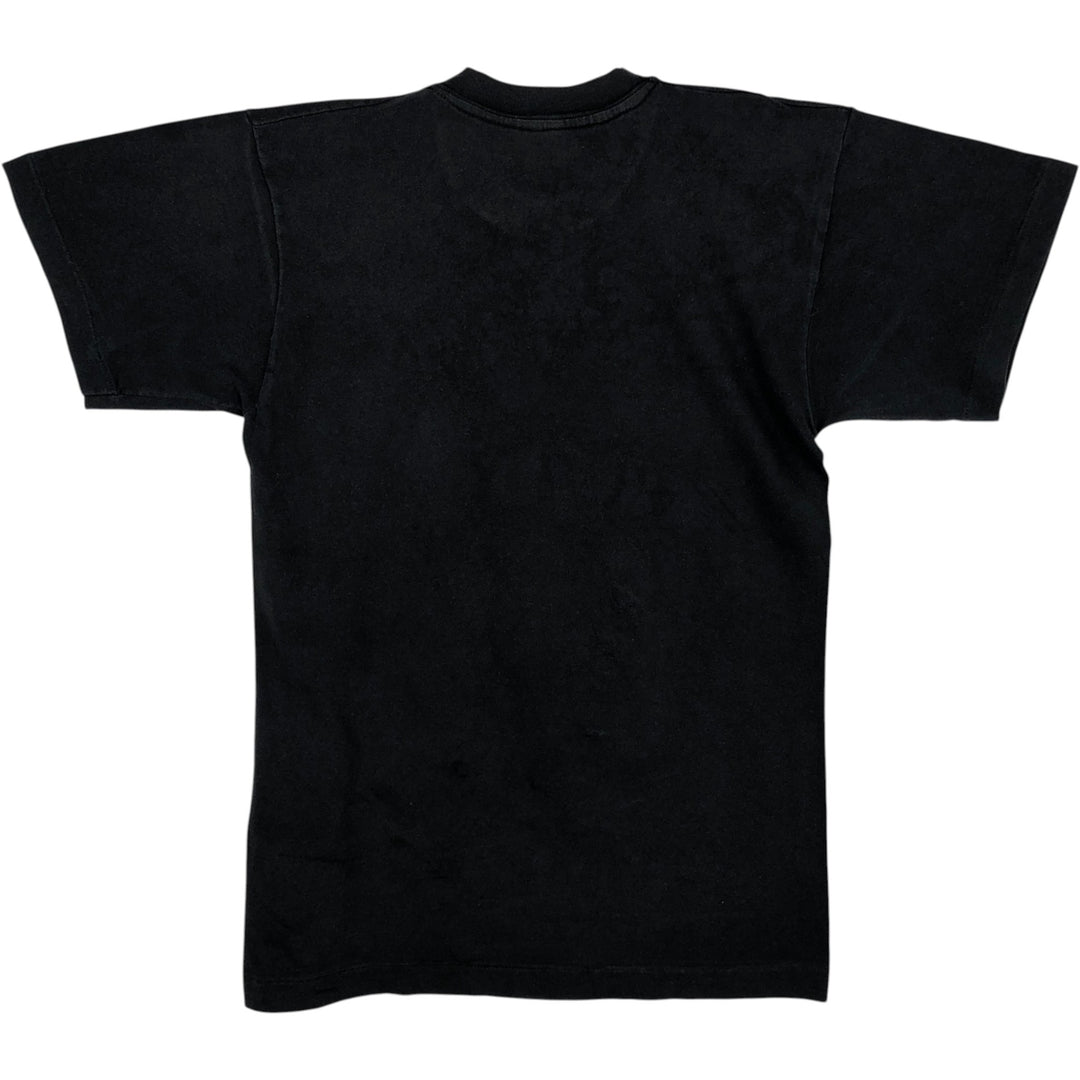 LOONEY TUNES Daffy Duck Character Print T-Shirt (Men's Size S) unclear black type Vintage Second Hand