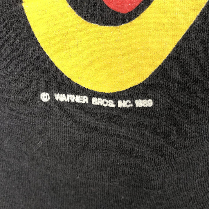 LOONEY TUNES Daffy Duck Character Print T-Shirt (Men's Size S) unclear black type Vintage Second Hand