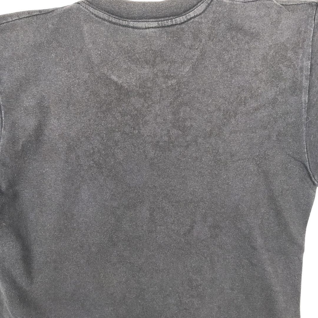LOONEY TUNES Daffy Duck Character Print T-Shirt (Men's Size S) unclear black type Vintage Second Hand