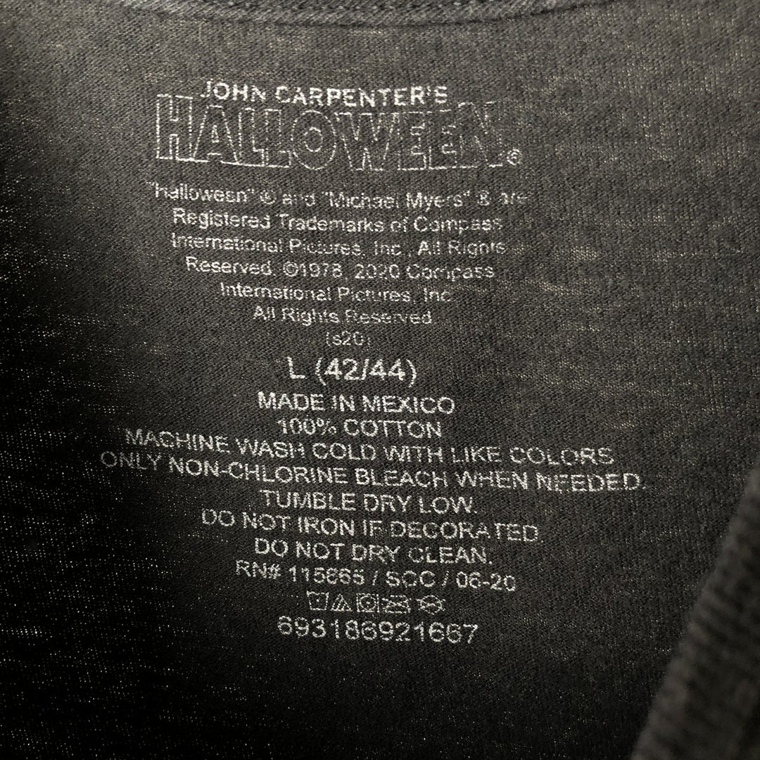 HALLOWEEN Movie T-shirt for men (size L) cotton black type Vintage Second Hand