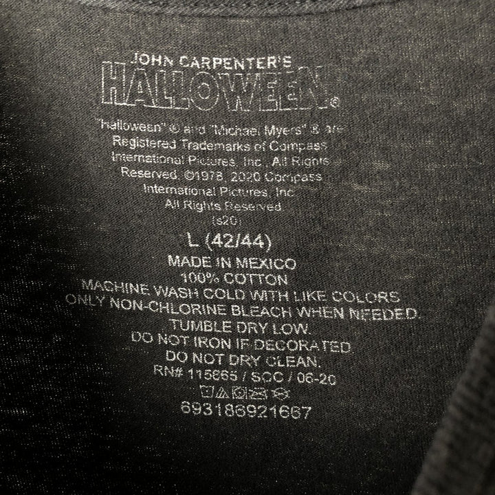 HALLOWEEN Movie T-shirt for men (size L) cotton black type Vintage Second Hand
