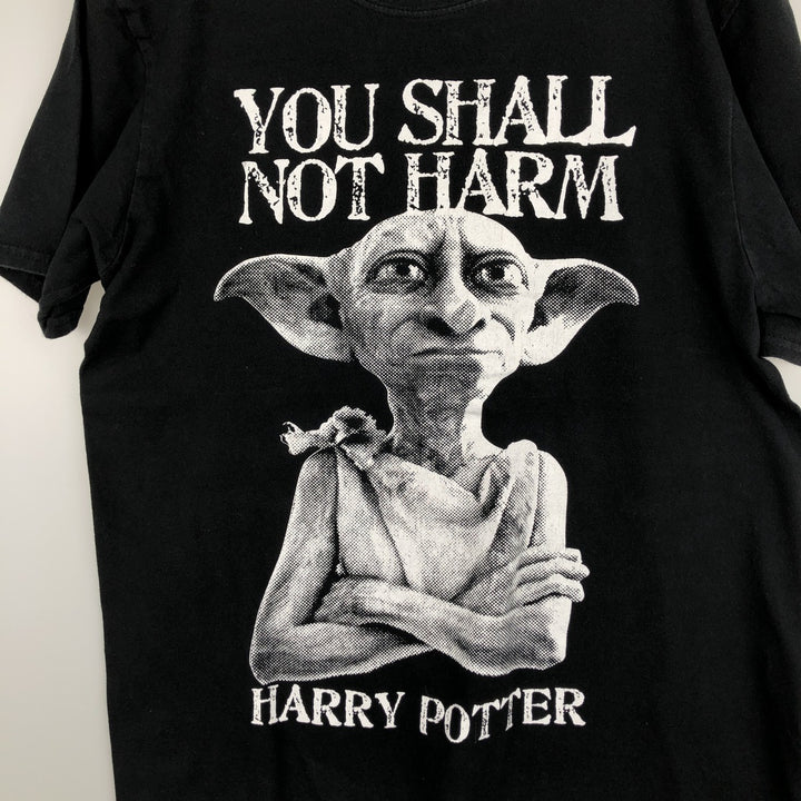 Harry Potter Dobby Movie T-Shirt (Men's Size M) cotton black type Vintage Second Hand