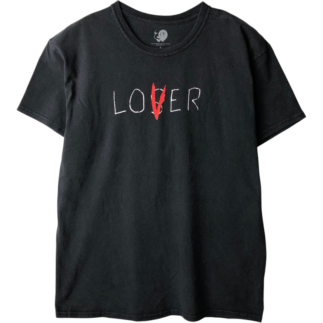 IT Movie T-shirt Men's L size cotton black type Vintage Second Hand