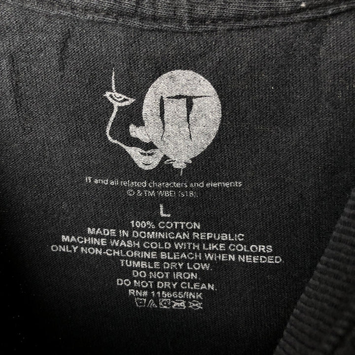 IT Movie T-shirt Men's L size cotton black type Vintage Second Hand
