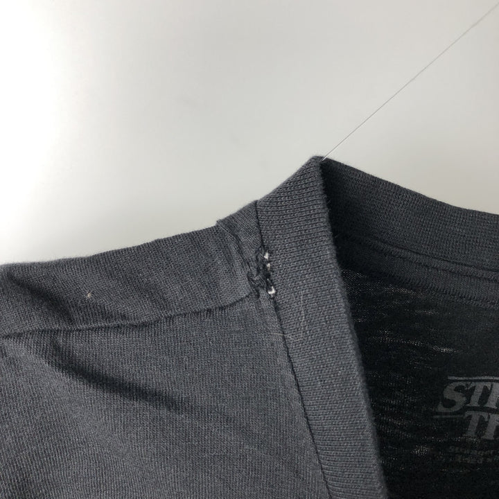 STRANGER THINGS Stranger Things Movie T-shirt Men's L size unclear black type Vintage Second Hand