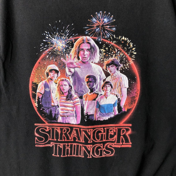 STRANGER THINGS Stranger Things Movie T-shirt Men's XL size cotton black type Vintage Second Hand