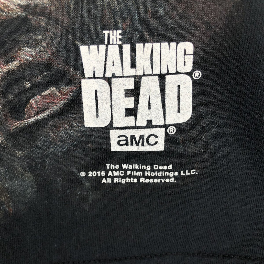 WALKING DEAD Large Print Movie T-Shirt (Men's Size S) unclear black type Vintage Second Hand