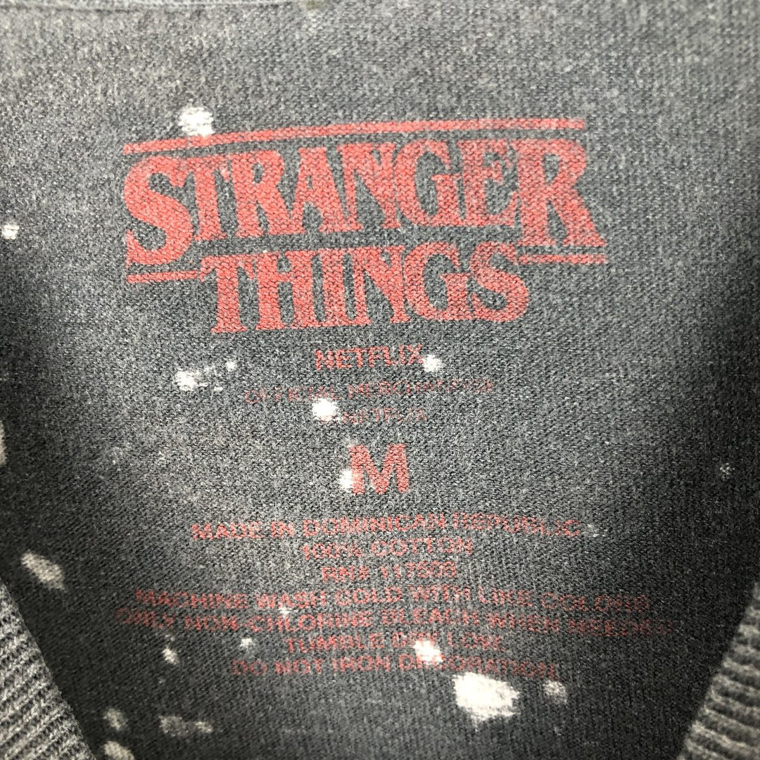 STRANGER THINGS Stranger Things Movie T-shirt Men's M size cotton Charcoal Vintage Second Hand