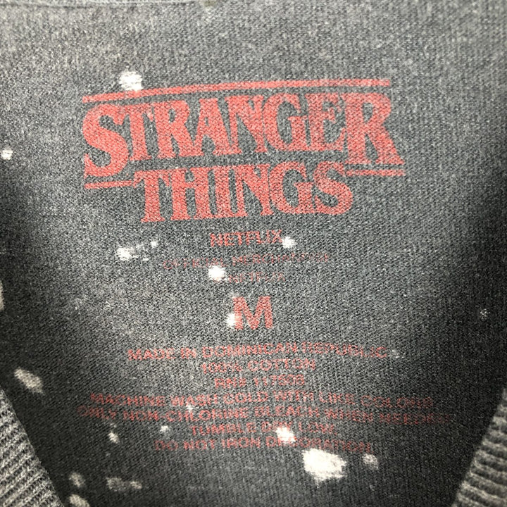 STRANGER THINGS Stranger Things Movie T-shirt Men's M size cotton Charcoal Vintage Second Hand