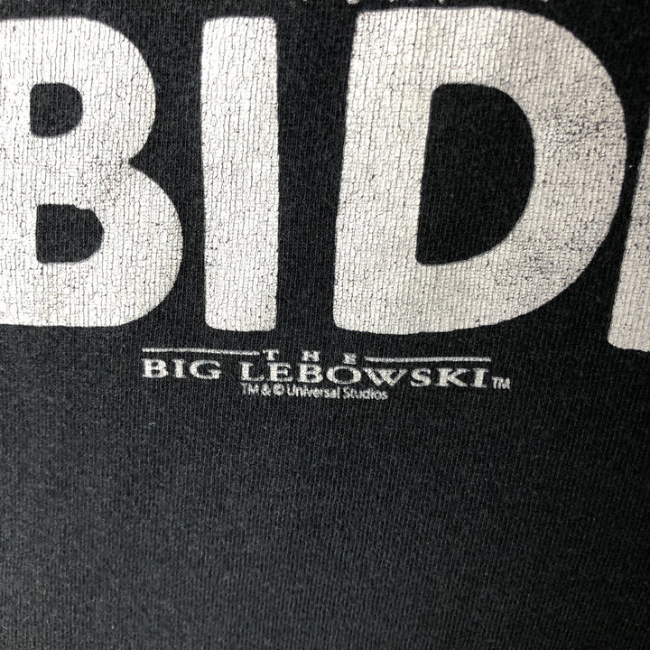 THE BIG LEBOWSKI Movie T-shirt (Men's Size S) unclear black type Vintage Second Hand