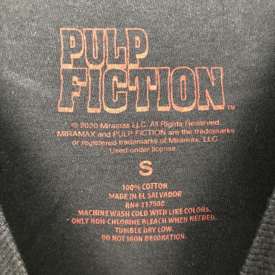 PULP FICTION Pulp Fiction Movie T-shirt Men's S size cotton black type Vintage Second Hand