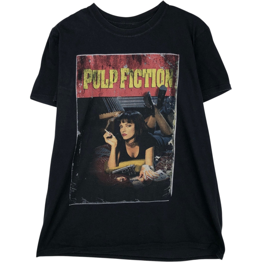 PULP FICTION Pulp Fiction Movie T-shirt Men's M size unclear black type Vintage Second Hand