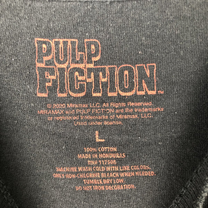 PULP FICTION Pulp Fiction Movie T-shirt Men's L size cotton black type Vintage Second Hand