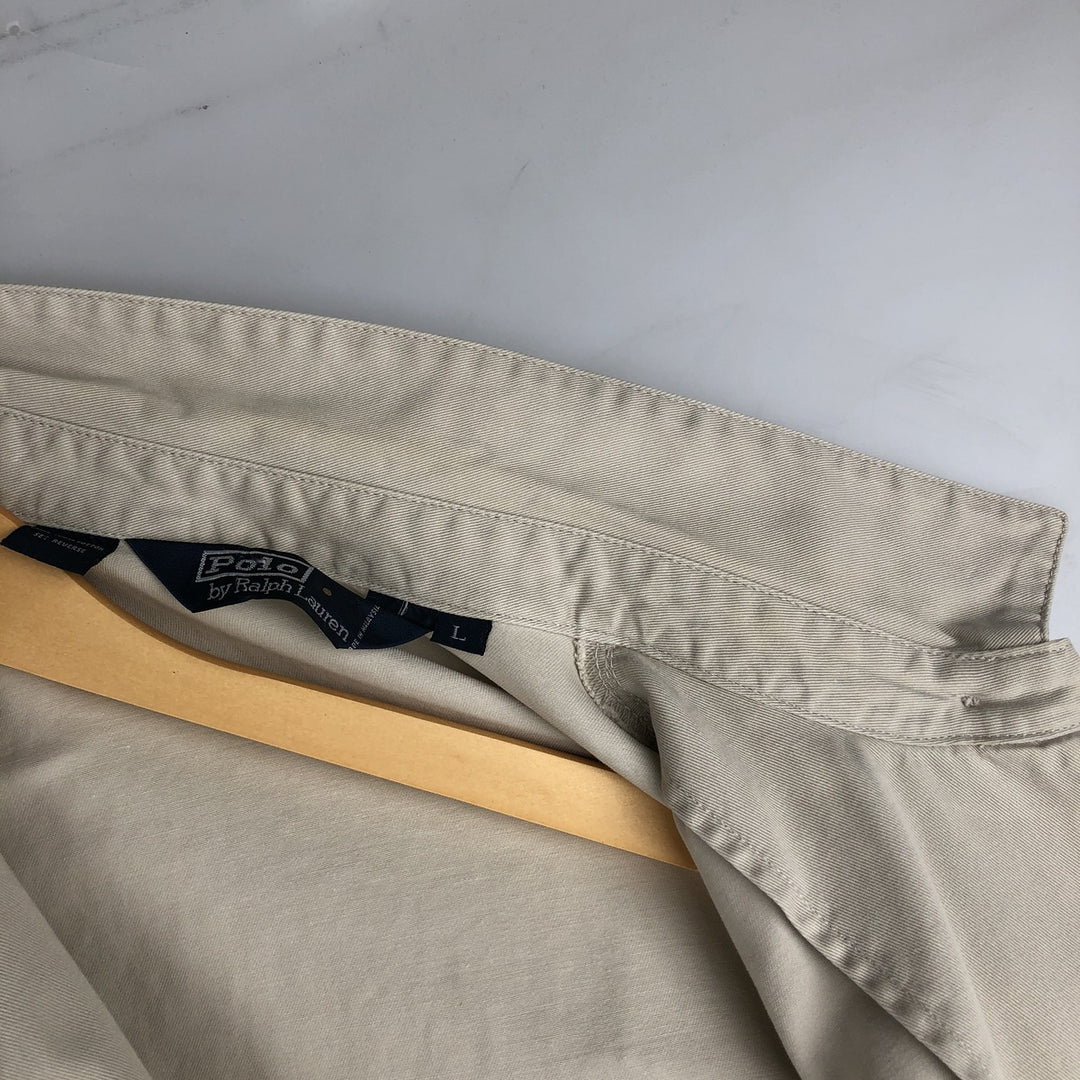 Ralph Lauren POLO by Ralph Lauren Swing Top Sports Jacket Men's L size cotton Beige type Vintage Second Hand