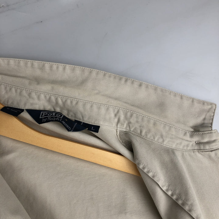 Ralph Lauren POLO by Ralph Lauren Swing Top Sports Jacket Men's L size cotton Beige type Vintage Second Hand