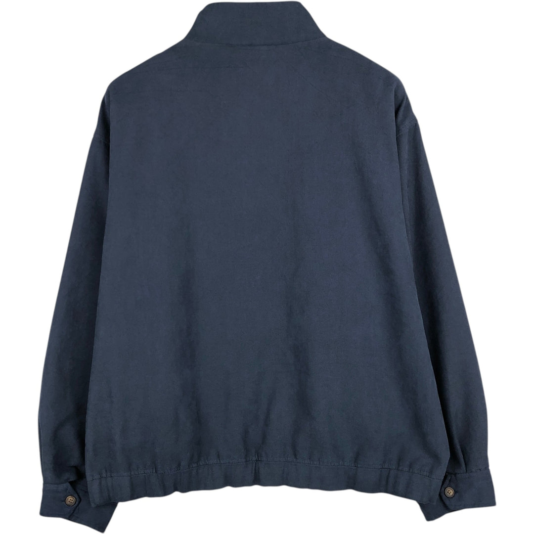 Ralph Lauren CHAPS Harrington Jacket Swing Top (Men's Size L) polyester navy blue type Vintage Second Hand