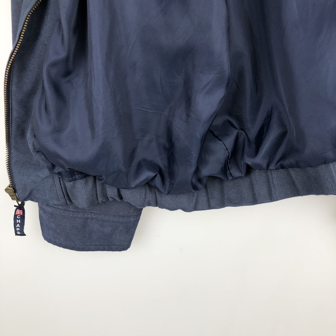 Ralph Lauren CHAPS Harrington Jacket Swing Top (Men's Size L) polyester navy blue type Vintage Second Hand