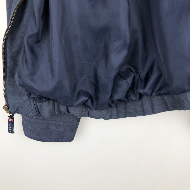 Ralph Lauren CHAPS Harrington Jacket Swing Top (Men's Size L) polyester navy blue type Vintage Second Hand