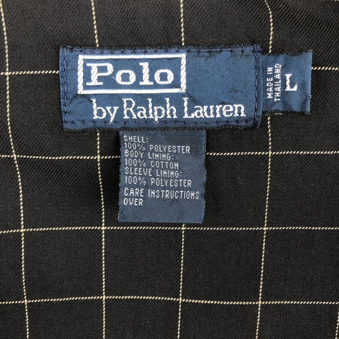 Ralph Lauren POLO by Ralph Lauren Swing Top Sports Jacket Men's L size polyester black type Vintage Second Hand
