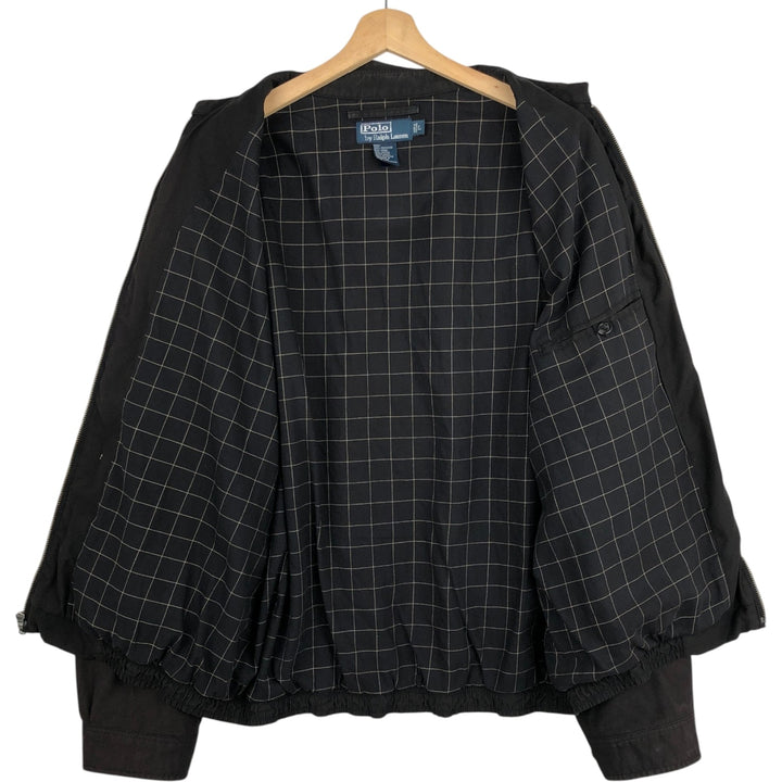 Ralph Lauren POLO by Ralph Lauren Swing Top Sports Jacket Men's L size polyester black type Vintage Second Hand