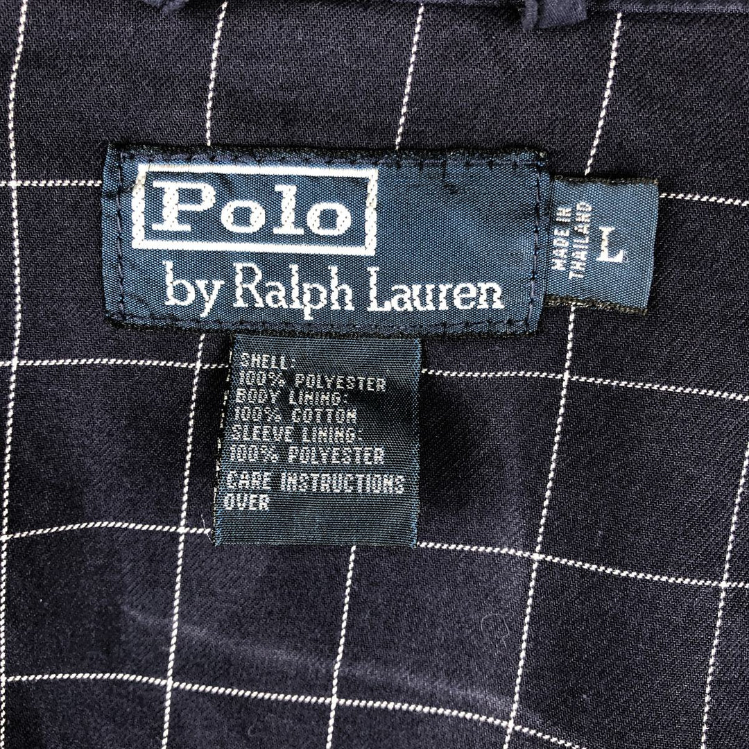 Ralph Lauren POLO by Ralph Lauren Swing Top Sports Jacket Men's L size polyester navy blue type Vintage Second Hand