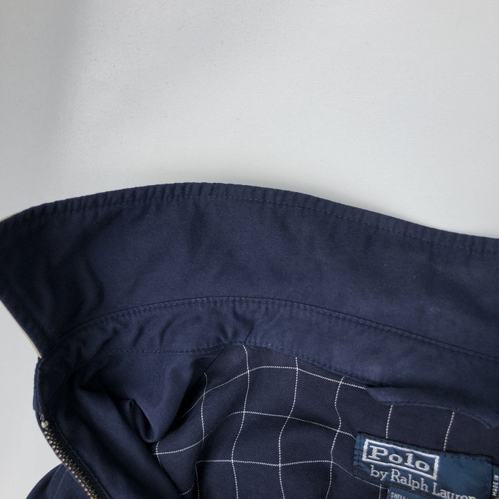 Ralph Lauren POLO by Ralph Lauren Swing Top Sports Jacket Men's L size polyester navy blue type Vintage Second Hand