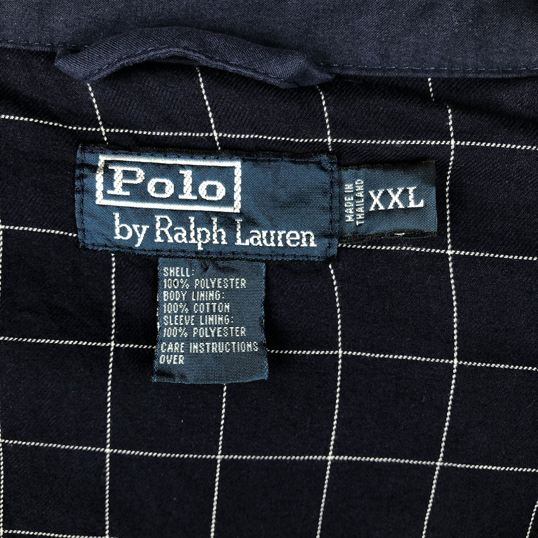 Ralph Lauren POLO by Ralph Lauren Swing Top Sports Jacket Men's XXL polyester navy blue type Vintage Second Hand