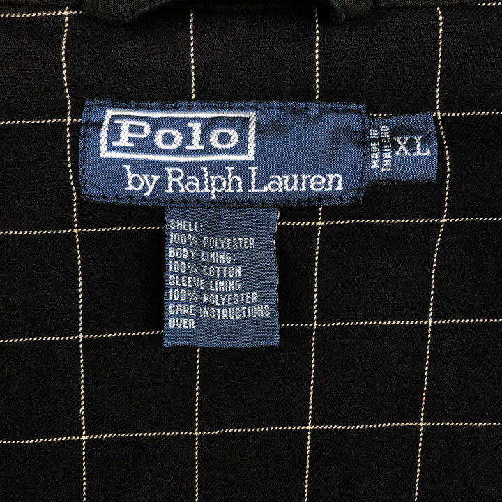 Ralph Lauren POLO by Ralph Lauren Swing Top Sports Jacket Men's XL polyester black type Vintage Second Hand